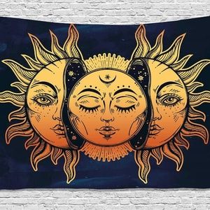 Tapestry Mystical Moon Sun Wall Hanging Backdrop